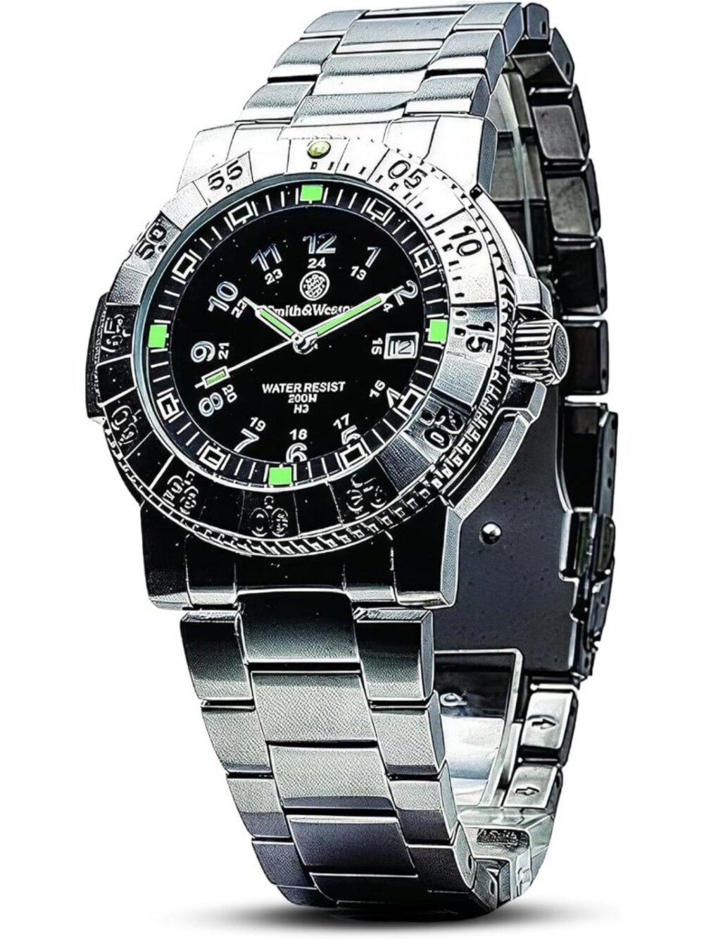Tactical Military Diver Watch - 20ATM Waterproof, Analog Display, 45mm, Rubber